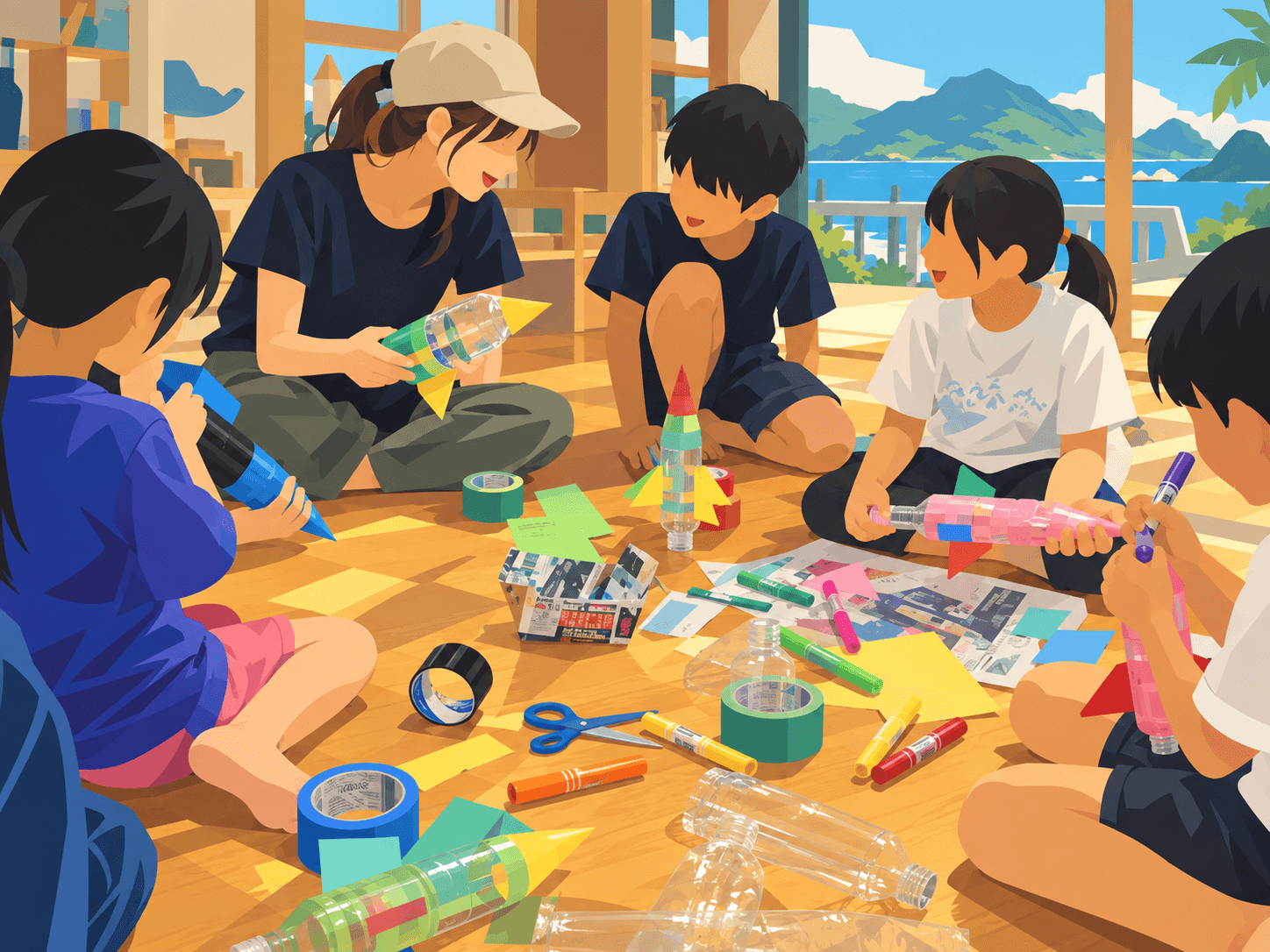 学生や子供たちとの交流も