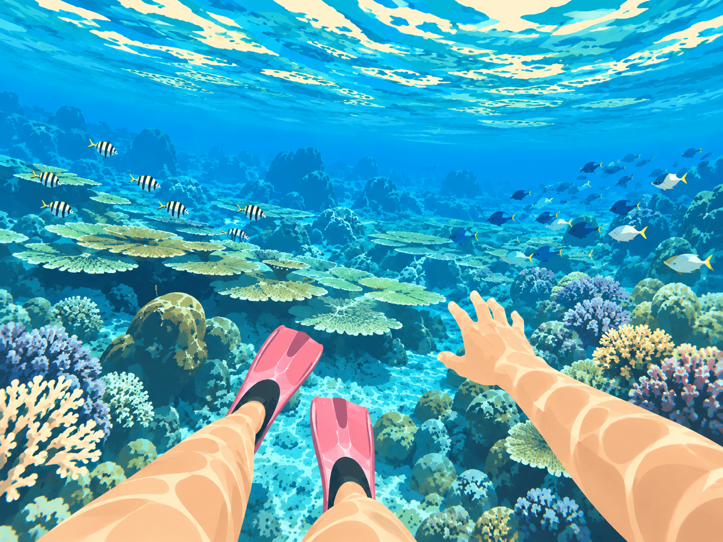 出勤する前は海へ