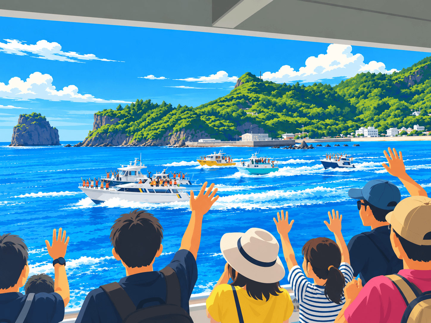 小笠原諸島の海と空